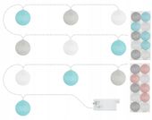 Lampki cotton balls VERGIONIC 10 LED kule dekoracyjne na baterie