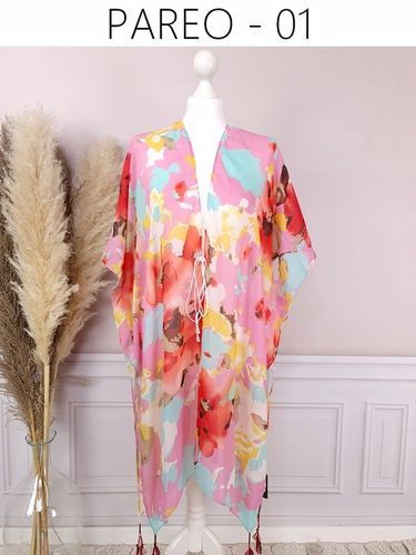 PAREO CHUSTA PLAŻOWA FRĘDZLE TUNIKA MODNE WZORY na Arena.pl