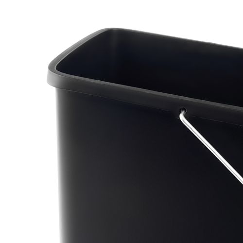 KADAX Kosz Na Śmieci 12L Pojemnik Na Odpady Czarny Z Uchwytem Kubeł na Arena.pl