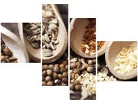 100 70CM OBRAZ 4 ELEM SZCZYPTA SMAKU DRUK PŁÓTNO RAMA