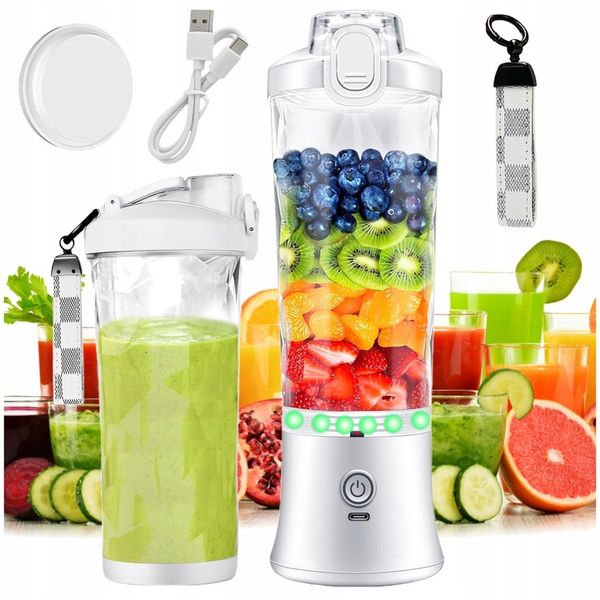 BEZPRZEWODOWY PRZENOŚNY BLENDER TURYSTYCZNY 600ML do Smoothie do Koktajli zdjęcie 8