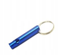 Gwizdek Alarmowy Sygnał dla Psa Metal Aluminium Niebieski Turystyczny Mały