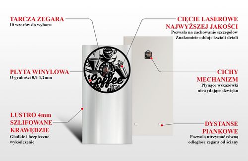 Zegar Ścienny z płyty winylowej na lustrze TRIATHLON - 1 41 wzorów 29x59 cm na Arena.pl