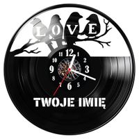 Zegar ścienny z płyty winylowej Love z imieniem 1158.14