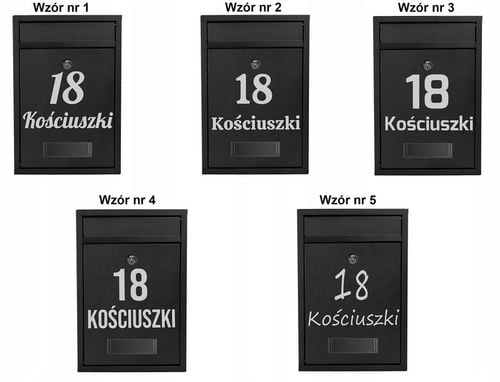 SKRZYNKA POCZTOWA NA LISTY POCZTĘ OGRODZENIE CZARNA Z NUMEREM DOMU na Arena.pl