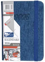 Kalendarz 2026 A7 Tygodniowy Rock, Szafirowy