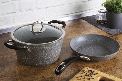 ZESTAW GARNKÓW GRANITOWYCH BERLINGER HAUS BH-6196 STONE TOUCH na Arena.pl