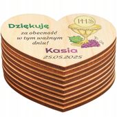 Podziękowania dla gości KOMUNIA na CHRZEST I ROCZEK URODZINY magnes 10 szt.