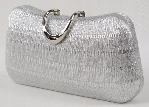 Torebka kopertówka puzderko wieczorowa elegancka wizytowa srebrna na Arena.pl