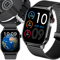SMARTWATCH DLA SENIORA POMIARY CIŚNIENIE TĘTNO TEMPERATURA TLEN MENU PL