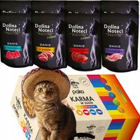 KARMA MOKRA DLA KOTA DOLINA NOTECI + PAKO DANIE KOT MIX 8 SMAKÓW 20 X 85 G