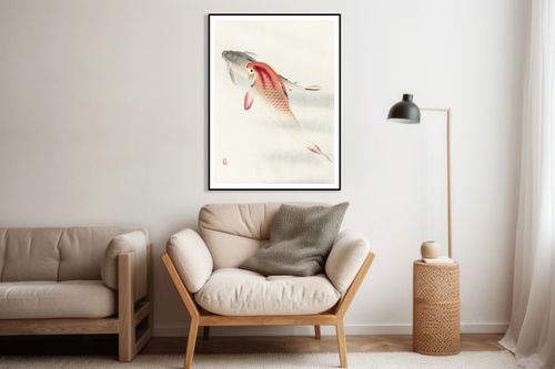 Plakat 40x50cm Two Carp, Koson Japoński Vintage do Salonu na Arena.pl