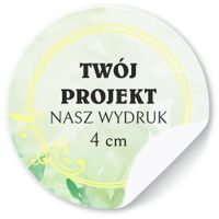 Naklejki z LOGO okrągłe ETYKIETY REKLAMOWE z twoim nadrukiem 4 cm 24 szt