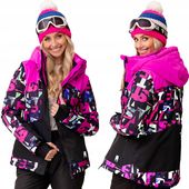 WESOŁE LITERKI ZIMOWA KURTKA NARCIARSKA NA STOK NA NARTY DAMSKA CIEPŁA