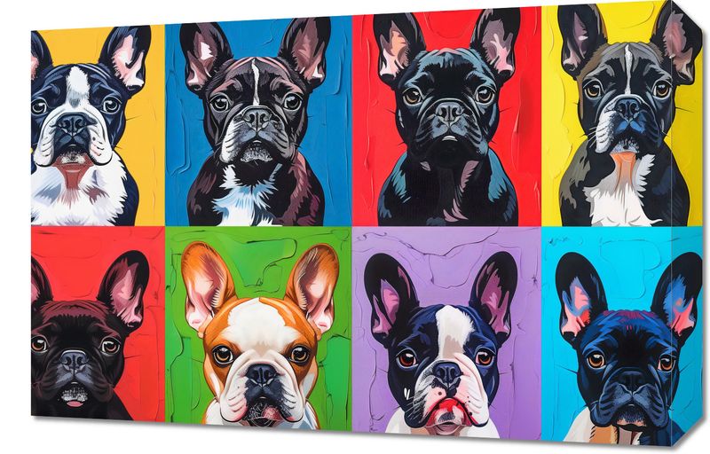 Obraz 60x40cm Buldogi Francuskie zdjęcie 1