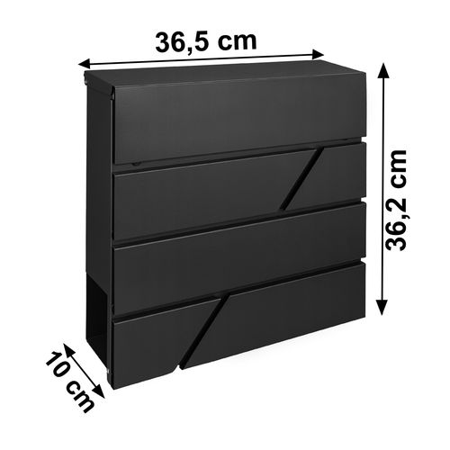 Duża skrzynka pocztowa na listy gazety ulotki pocztę A4 czarna na Arena.pl