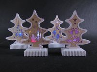 choinka stojąca świecąca na baterie 21cm