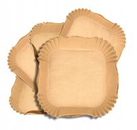 PAPIER FOREMKI FORMY PAPIEROWE DO AIR FRYER ZESTAW 100SZT 20CM WKŁADY TACKI