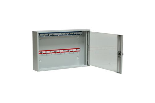 Szafka na klucze SK 20/S z haczykami mocowanymi na stałe przeszklona na Arena.pl