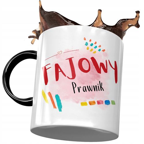 Kubek Czarny Prawnika Fajowy Prawnik Z Nadrukiem Ze Zdjęciem na Arena.pl