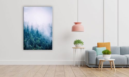 OBRAZ NA PŁÓTNIE 053 Las we mgle 30x40cm na Arena.pl