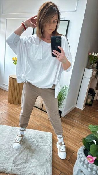 BY O LA LA! BLUZKA BASIC WĘZEŁ BIAŁA UNI zdjęcie 6