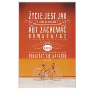 Życie jest jak jazda na rowerze - magnes szklany