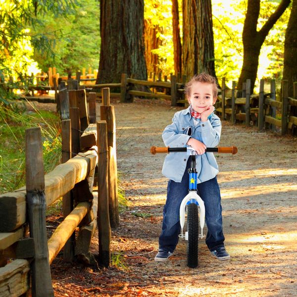 ROWEREK BIEGOWY NIEBIESKI POMPOWANE KOŁA 12" ŚWIECĄCE LED SOLIDNY JEŹDZIK zdjęcie 13