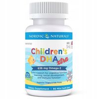 NORDIC NATURALS Children's DHA Xtra 90caps Berries PRAWIDŁOWY ROZWÓJ