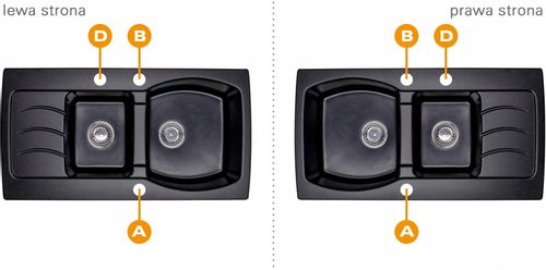 ZLEW ZLEWOZMYWAK GRANIT 8 kolorów 95x50 + SYFON na Arena.pl