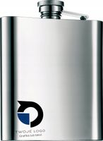 Piersiówka metalowa z grawerem nadrukiem logo - 5 szt. gadżet firmowy