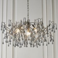 Salonowa lampa wisząca L&-190301 Light& gałązki srebrna dymiona