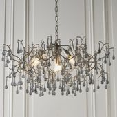 Salonowa lampa wisząca L&-190301 Light& gałązki srebrna dymiona