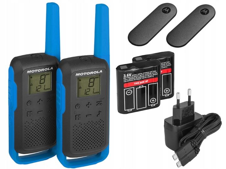 MOTOROLA T62 KRÓTKOFALÓWKI 4szt 8km WALKIE TALKIE zdjęcie 4