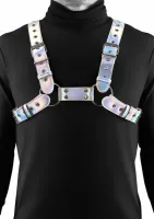 cosmo harness rogue - regulowany pas na klatkę piersiową, winyl, m/l