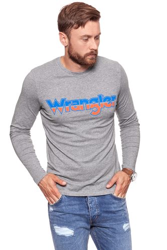 WRANGLER LS LOGO TEE GREY MARL W7A85D3VB L na Arena.pl