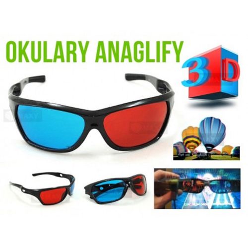 OKULARY 3D RED CYAN ANAGLIFY 3D na Arena.pl