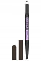 maybelline brow satin duo kredka do brwi 05 black brown 2w1