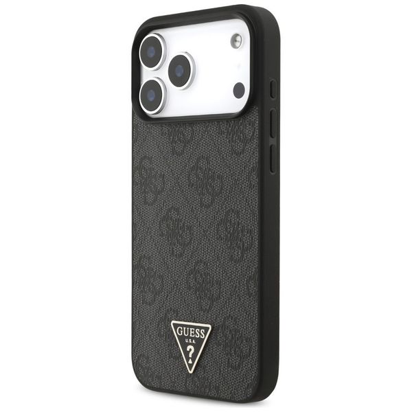 Etui Guess 4G Strap Triangle Logo MagSafe do iPhone 17 Pro Max czarny zdjęcie 3