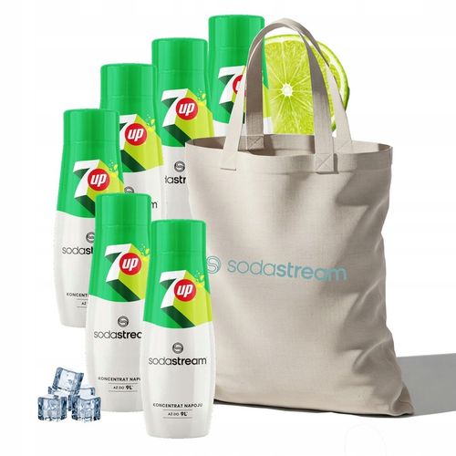 Zestaw Syrop koncentrat do wody SodaStream 7up 6x440 ml + Torba GRATIS na Arena.pl