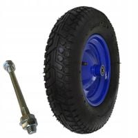 KOŁO DO TACZKI Geko 4.00-8 6PR WARSTW + OŚKA G71019 Koło Niebieska Felga