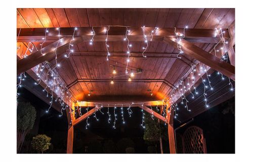 Lampki Choinkowe Sople 500LED 18M Białe Zimne CH34 EUROHIT Christmas na Arena.pl