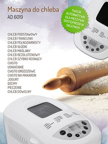 AD 6019 Maszyna do chleba - 15 Programów zdjęcie 16