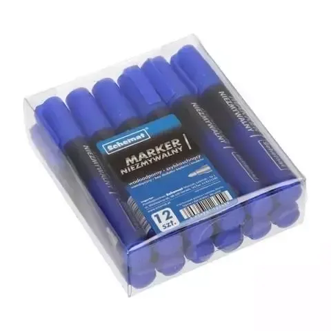 Marker permamentny okrągły niebieski (12szt) zdjęcie 1