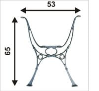 noga do stolika ogrodowego niska 'c' - noga sto o
