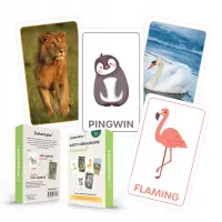 KARTY OBRAZKOWE - ZWIERZĘTA (zestaw 42 kart)