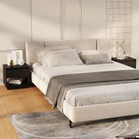 Szafki nocne, 2 szt., czarne, 45x34x44 cm