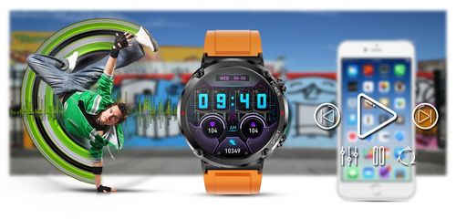 Smartwatch Gravity GT21-2 + Pomarańczowy Pasek Silikonowy na Arena.pl