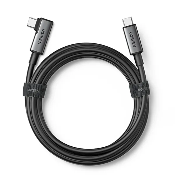Kabel Ugreen US551 kątowy USB-C - USB-C PD 60W 3A 5Gb/s 5m - czarny zdjęcie 1