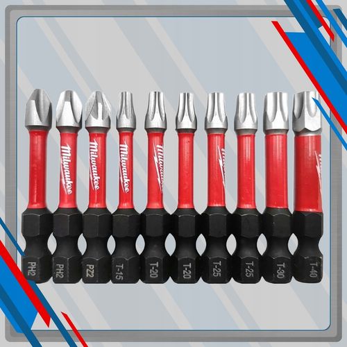 Bity udarowe do WKRĘTARKI zestaw 10 szt. Milwaukee KARABIŃCZYK na Arena.pl